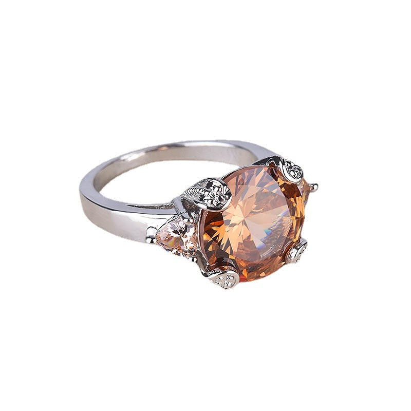 Women's Champagne Morgan Stone Fashion Engagement For Ring