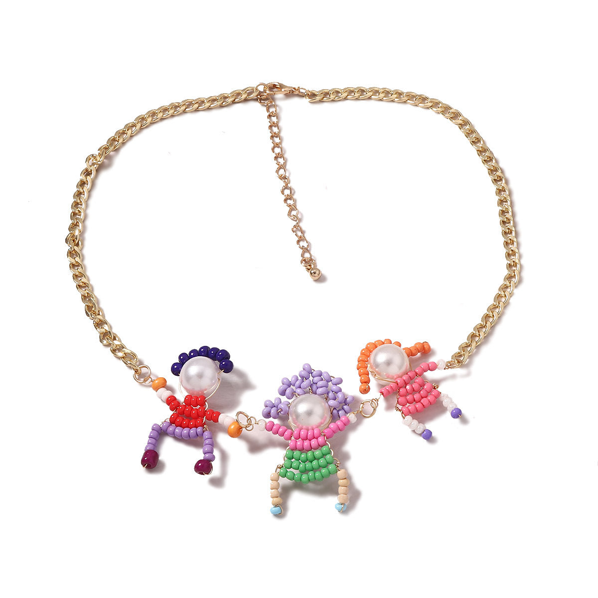 Handmade Imported Bead Cartoon Three-dimensional Character Necklaces