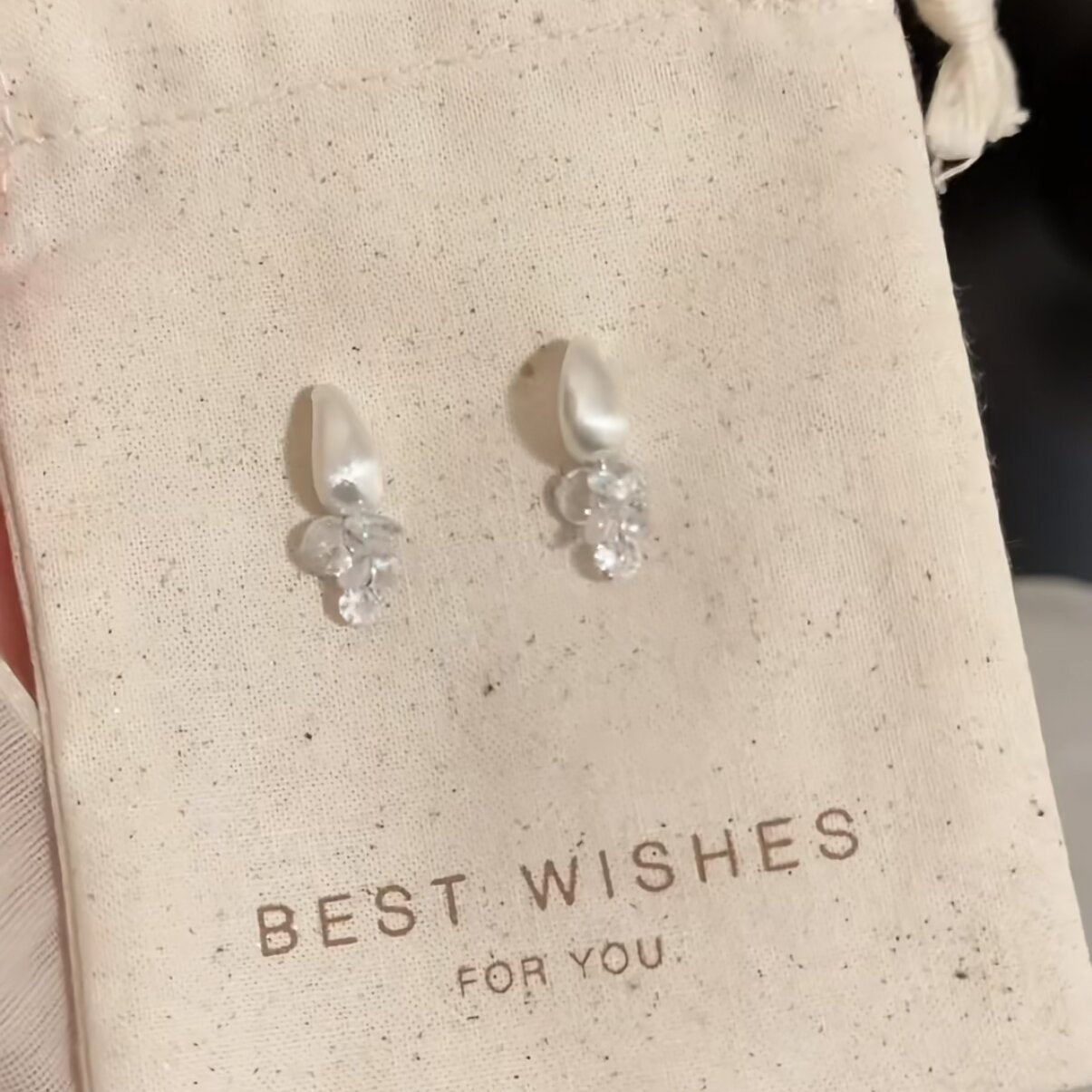 Korean Style Zircon Pearl Cold Simple Elegant Light Luxury Stud Earrings
