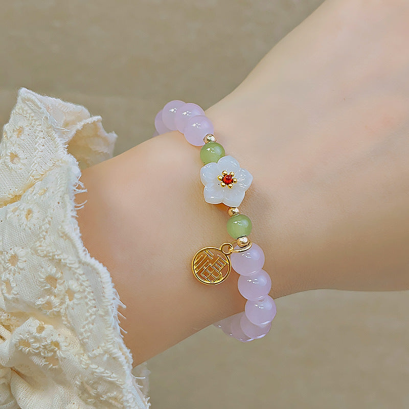 Glass Beaded Female Sweet Lily Gift Bracelets