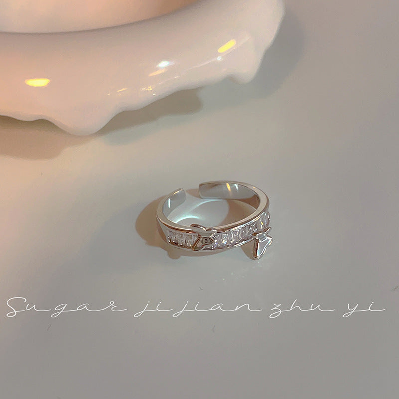 Female Light Luxury Minority Design Sense Advanced Index Ring