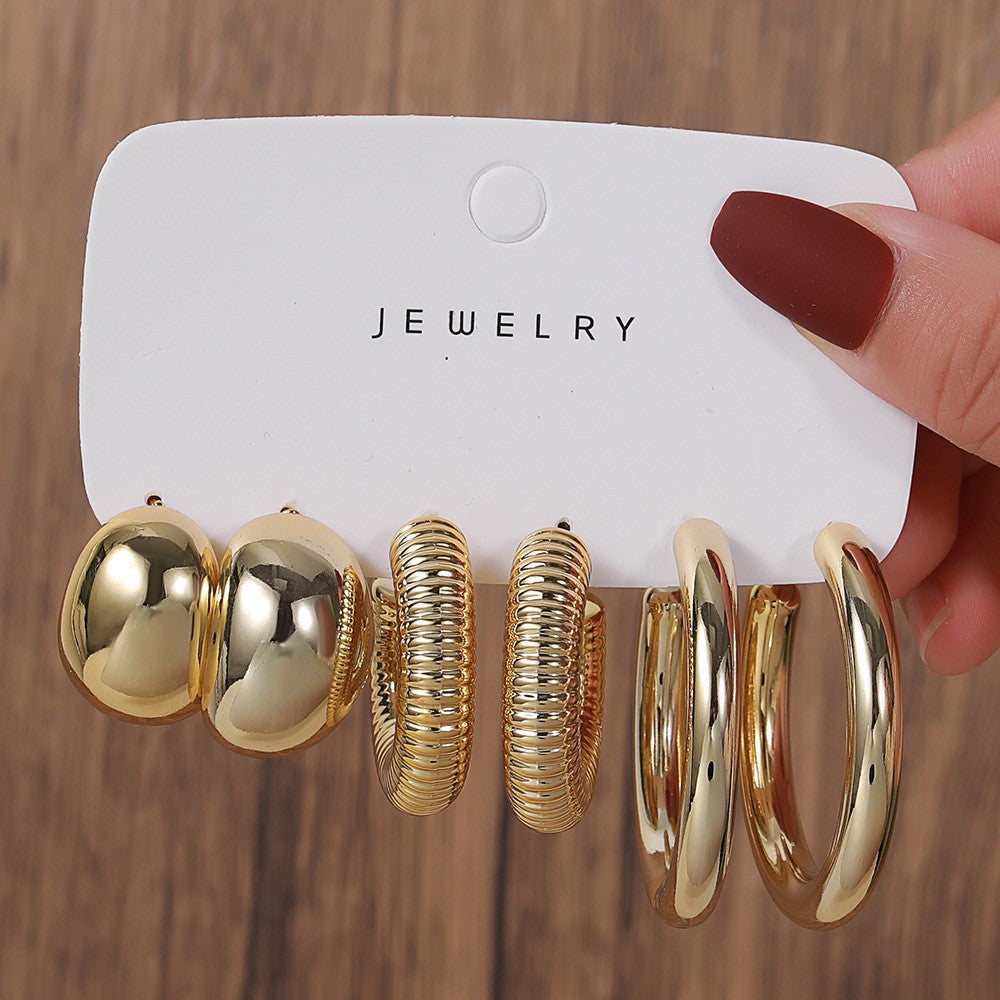 Women's Gold Resin Personalized Simple Ear High-grade Earrings