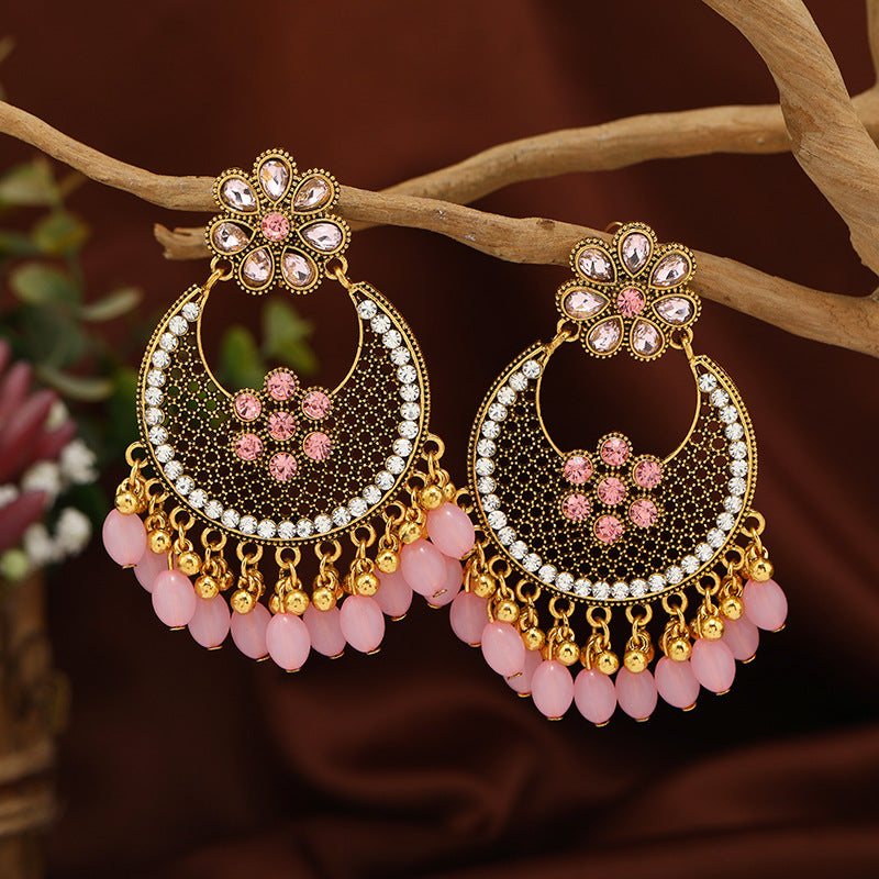 Women's Retro Ethnic Style Carved Hollow Alloy Bohemian Indian Ear Hook