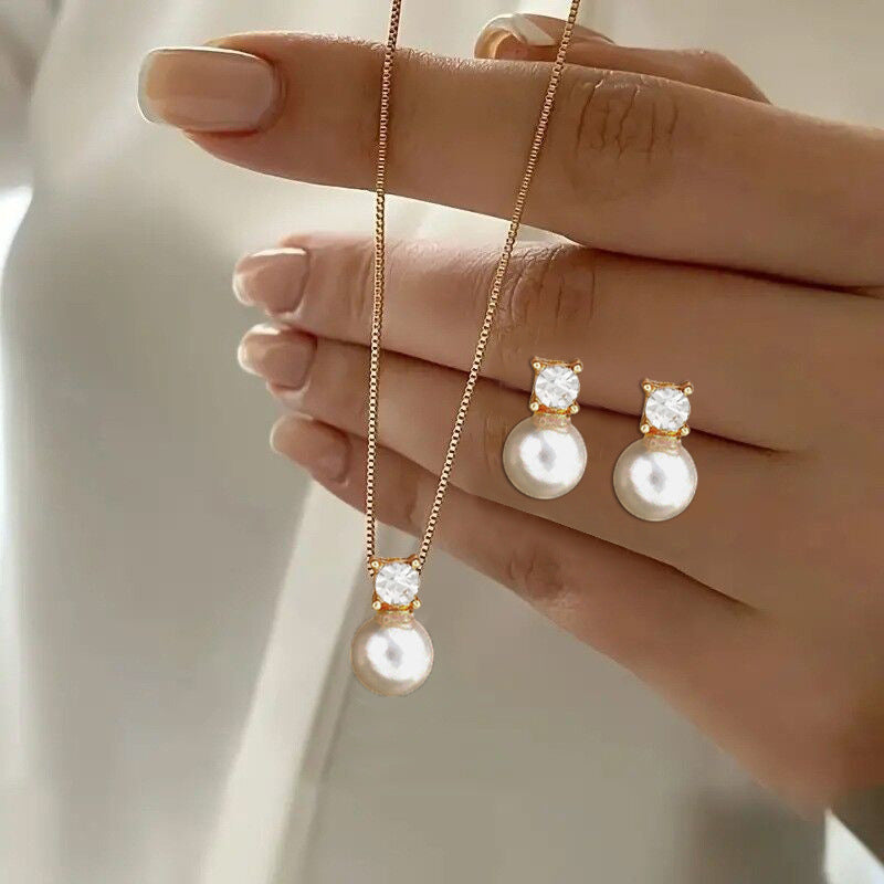 Dignified Sense Of Design Light Luxury Imitation Jewelry Set