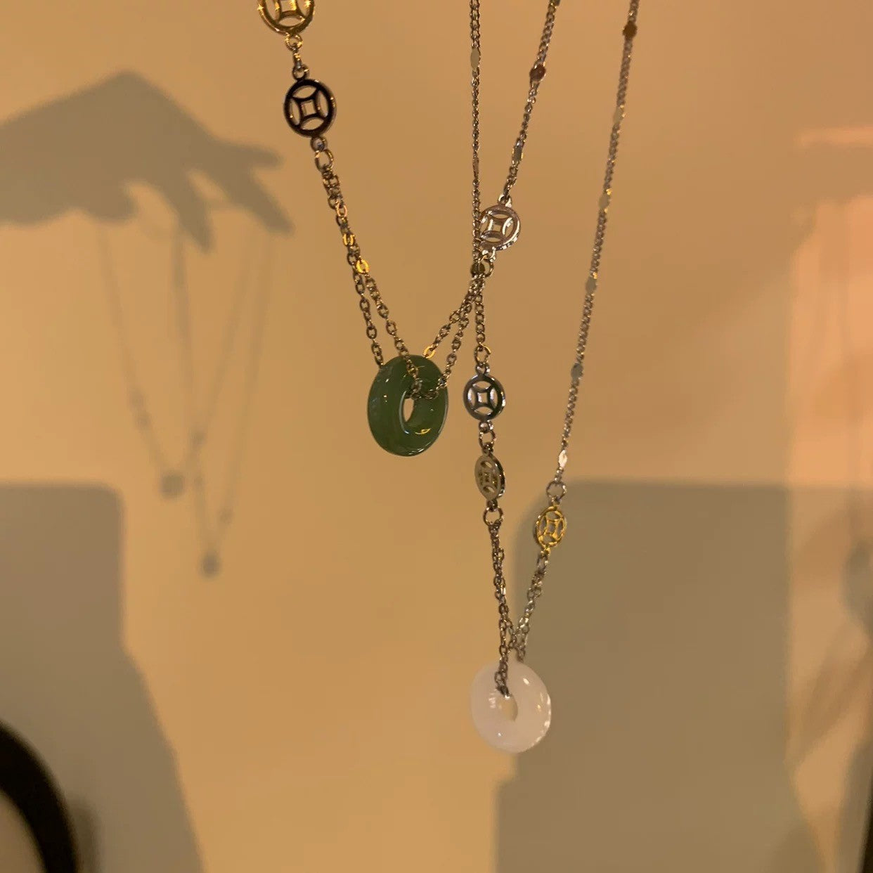Women's Style Jade Safety Knot For Niche Design Clavicle Chain Necklaces