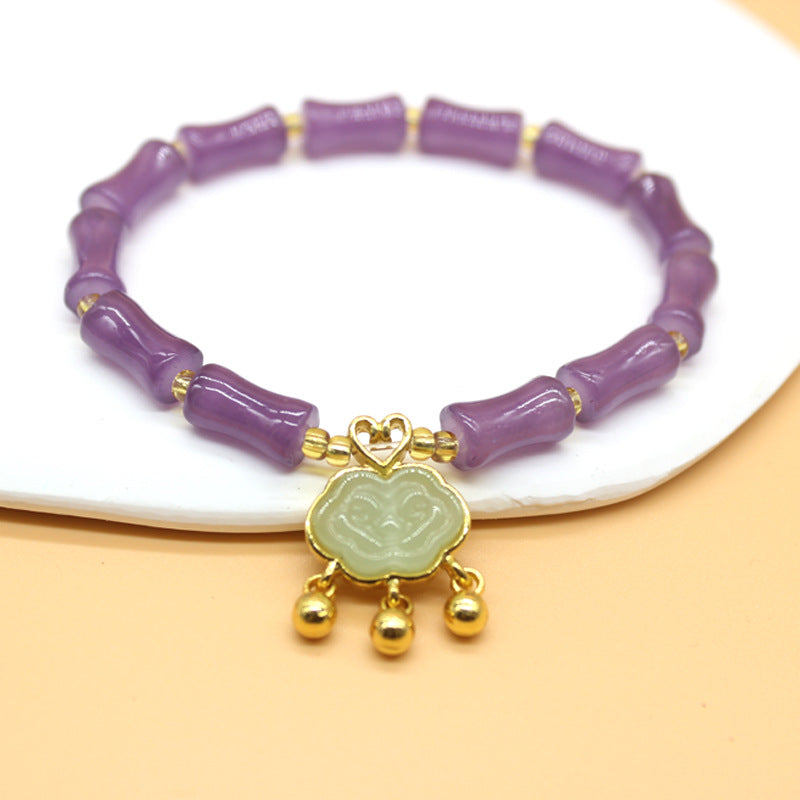 Bamboo Joint Longevity Lock Festival High Creative Girlfriends Bracelet