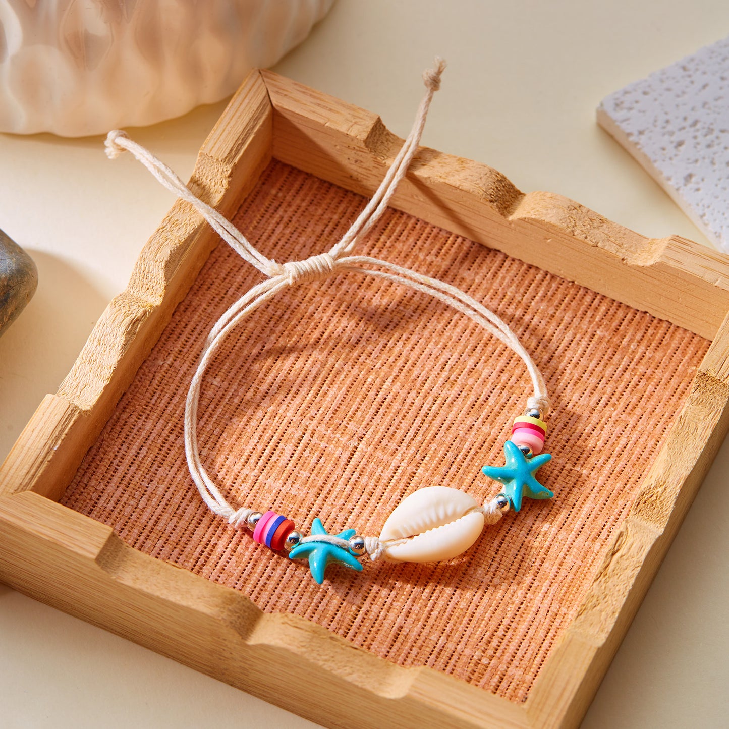 Style Hand-woven Knotted Series Natural Shell Bracelet