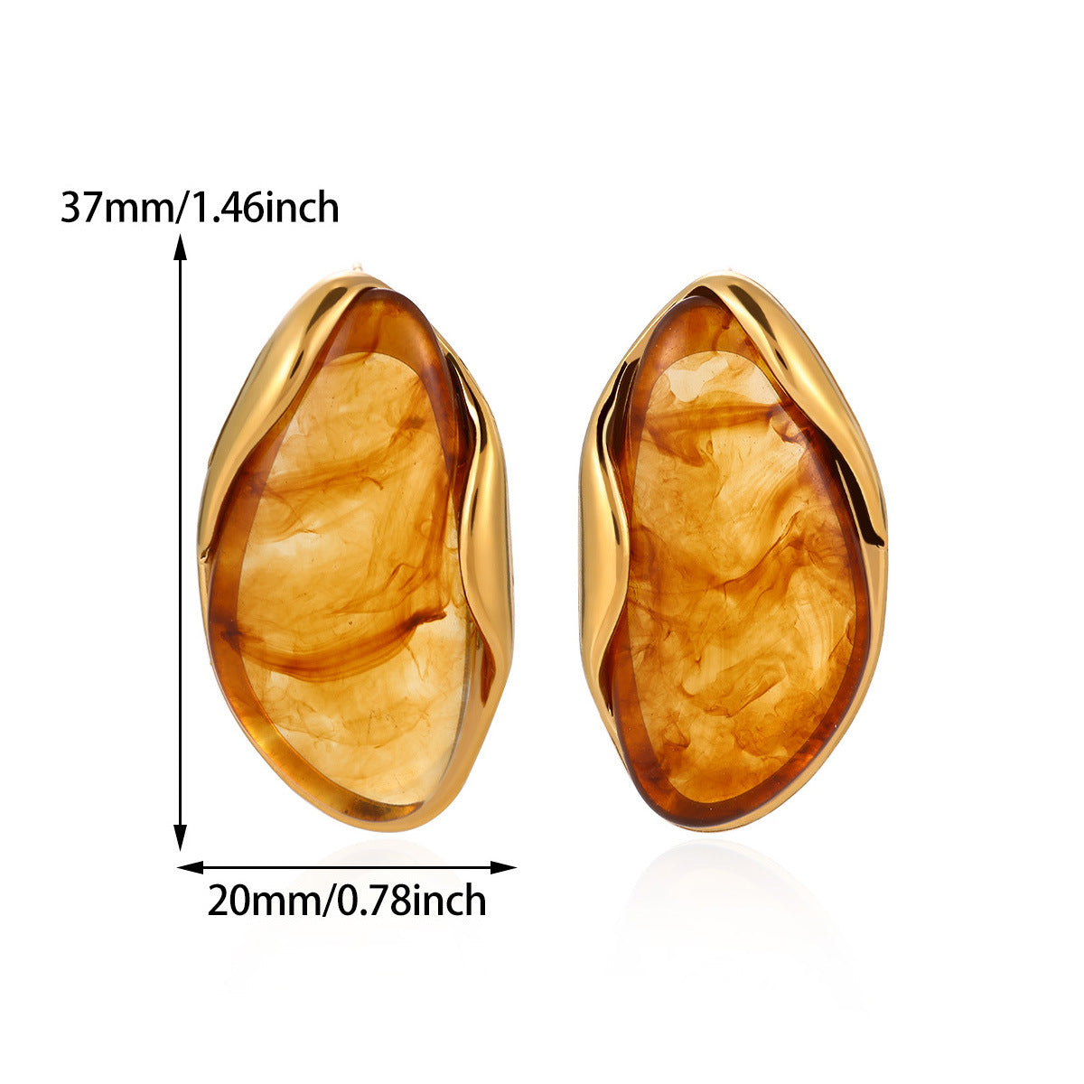 Women's Coffee Color For Light Luxury Temperament High Sense Earrings
