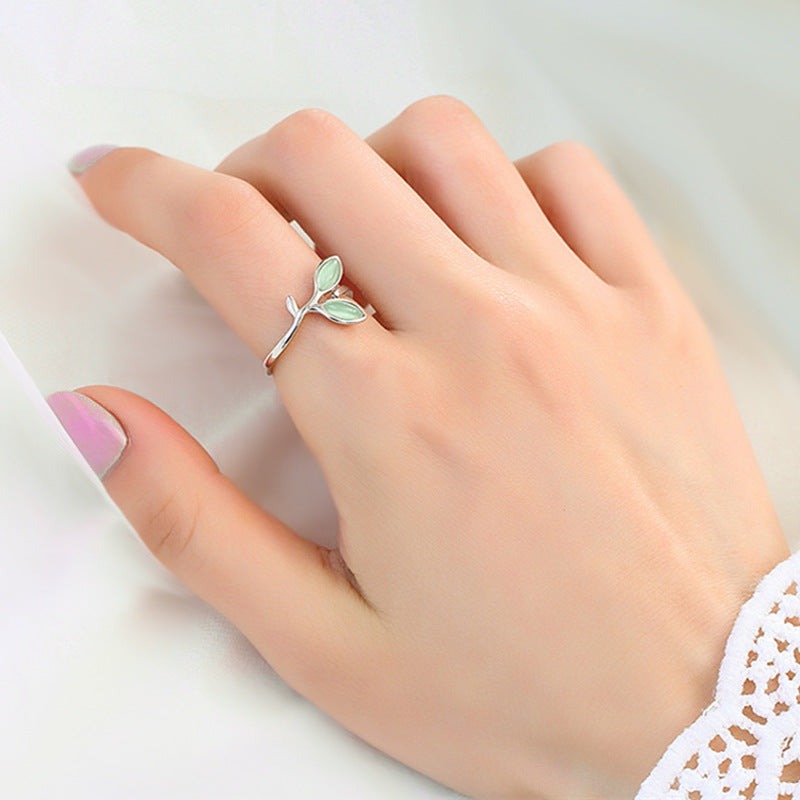 Women's Opening Fresh Temperament Branch Buds Index Ring