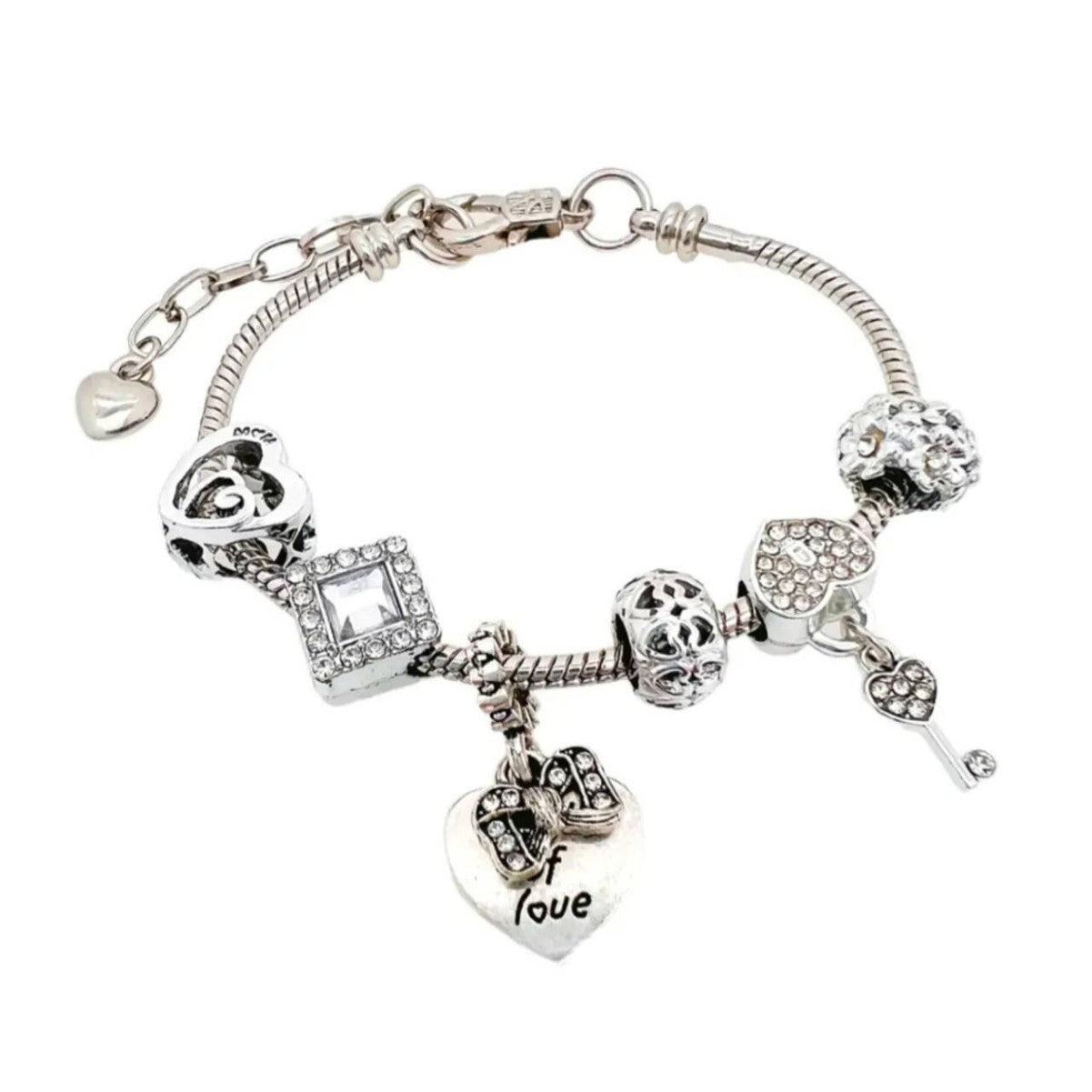 Advanced Heart Shape With Diamond Key Bracelets