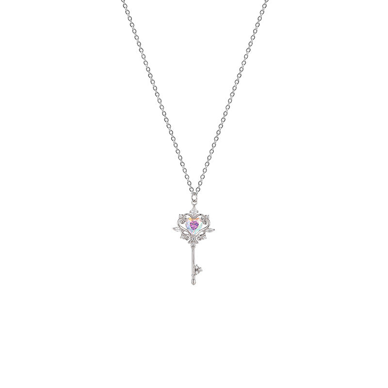 Color Zircon Clavicle Chain Fashionable All Necklace