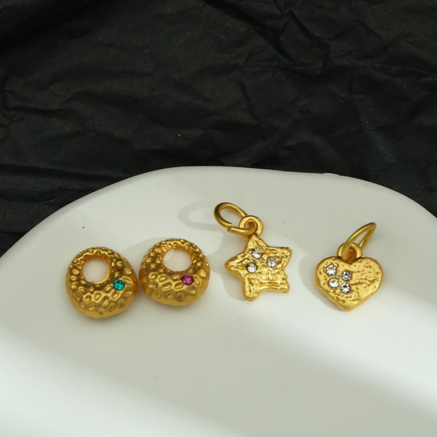 Color Retention Alluvial Love Five-pointed Star Diamond Peach Jewelry Accessories