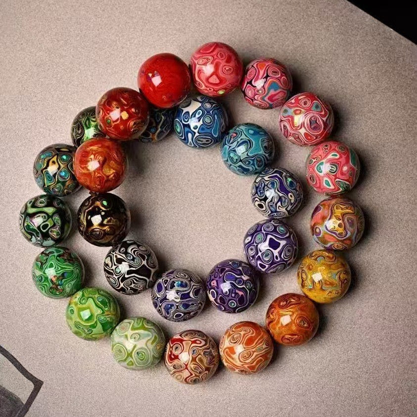 Large Paint Beads Single Bead Fine Bracelet