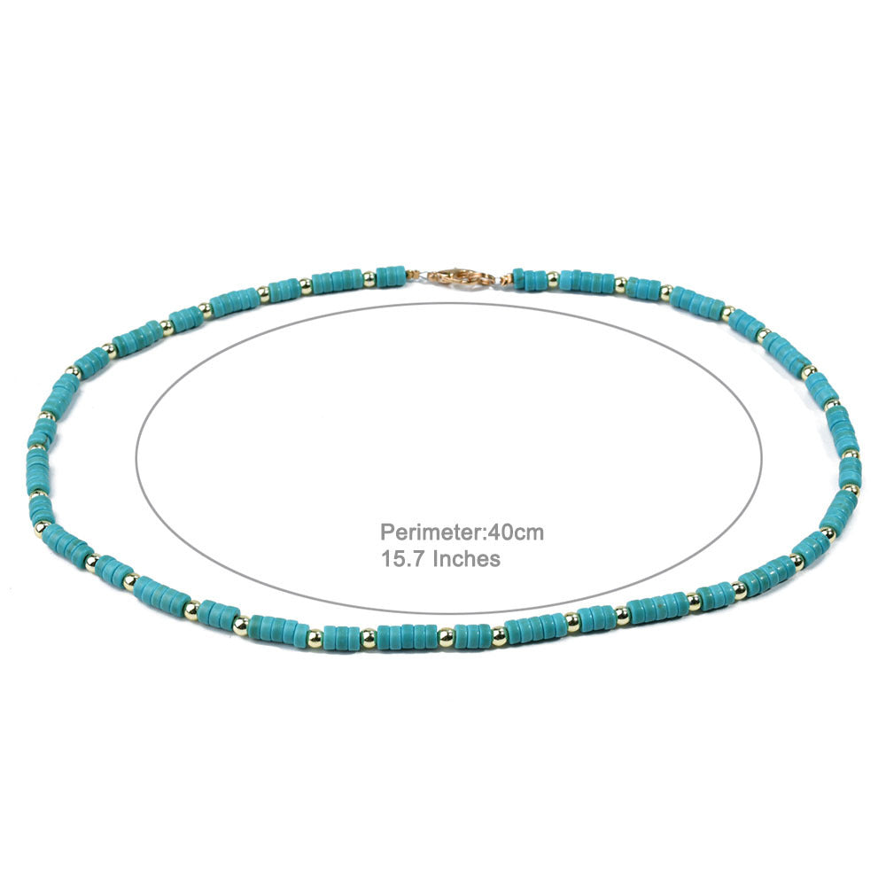 Women's Artistic Turquoise Beaded High-grade Light Luxury Necklaces