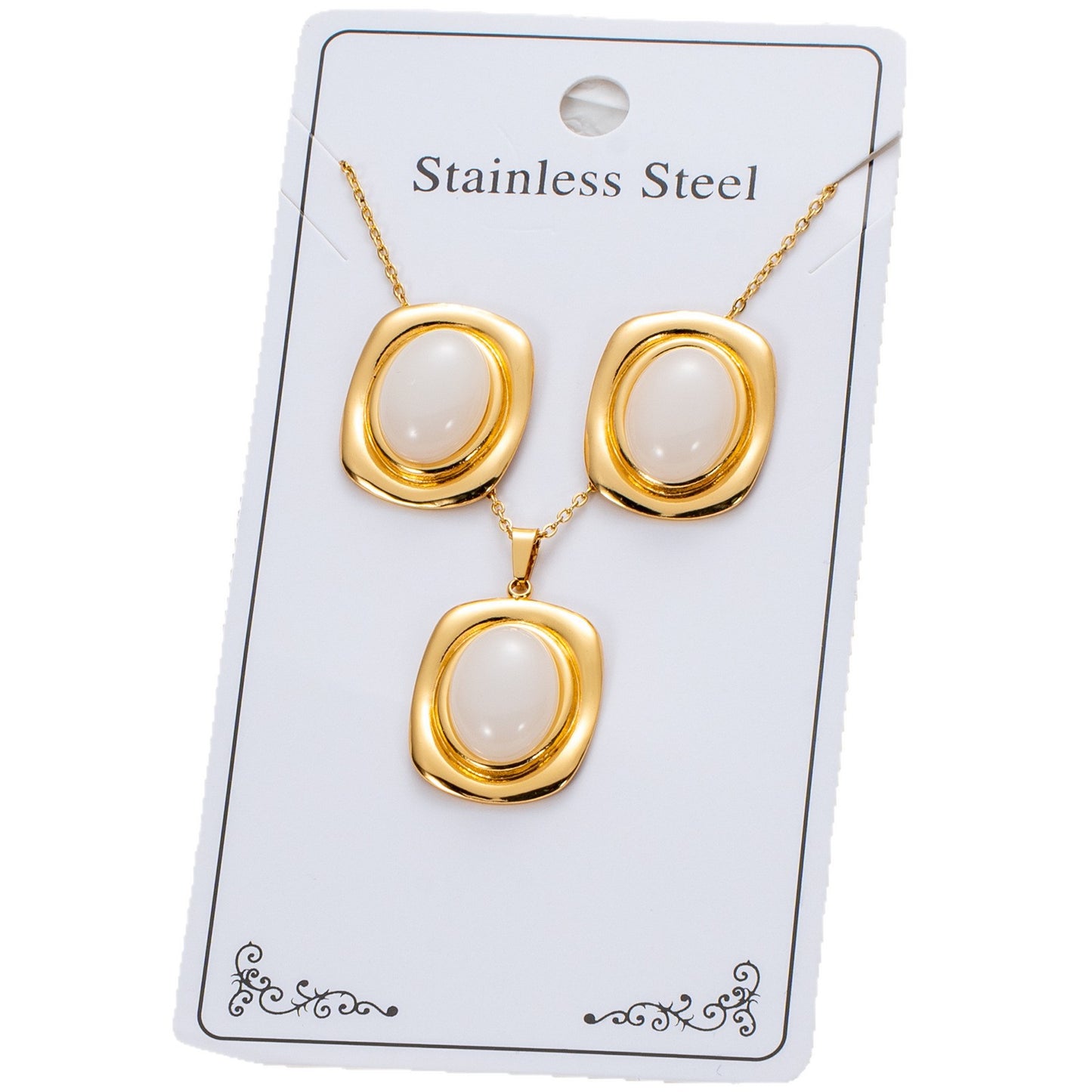 Stainless Steel Light Luxury High-grade Trendy Jewelry Set