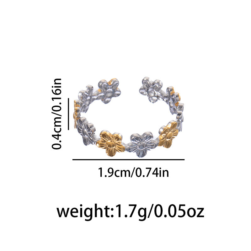 Open Personality Special Interest Light Luxury Retro Style High-grade Decorative Rings