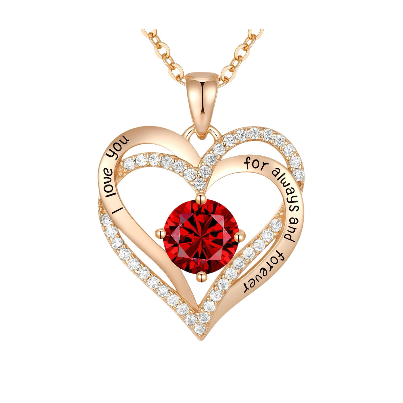 Rose Gold Heart-shaped Female Twee Birthday Necklaces