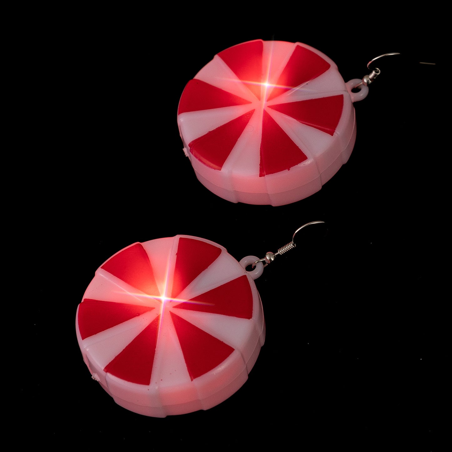 Classic Christmas Night Light Snowflake Glowing Earrings