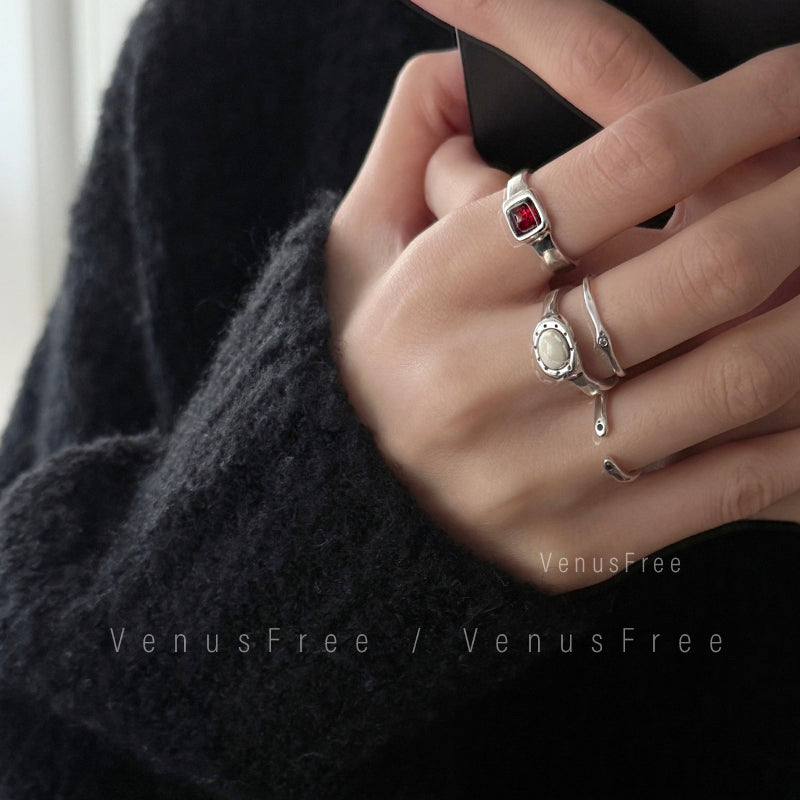 Karat Red Sapphire Princess Square Bag Full Diamond Ring