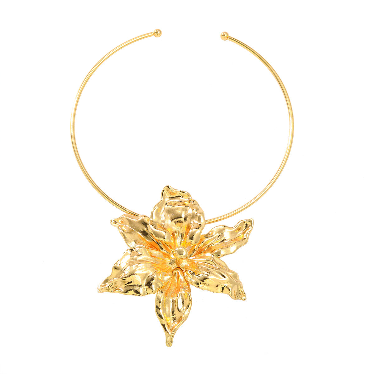 Women's Summer Alloy Flower Hip Hop Trendy Beautiful Necklaces