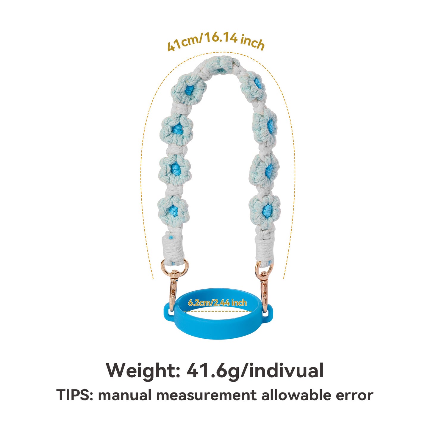 Women's Water Cup Lanyard Rope Handle Hand-woven Hanging Ornaments