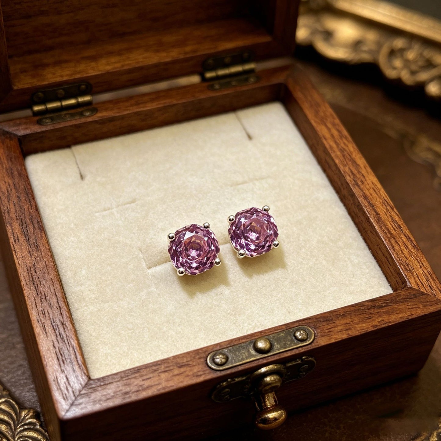 Pink Micro Inlaid Zircon Female Light Luxury Rings