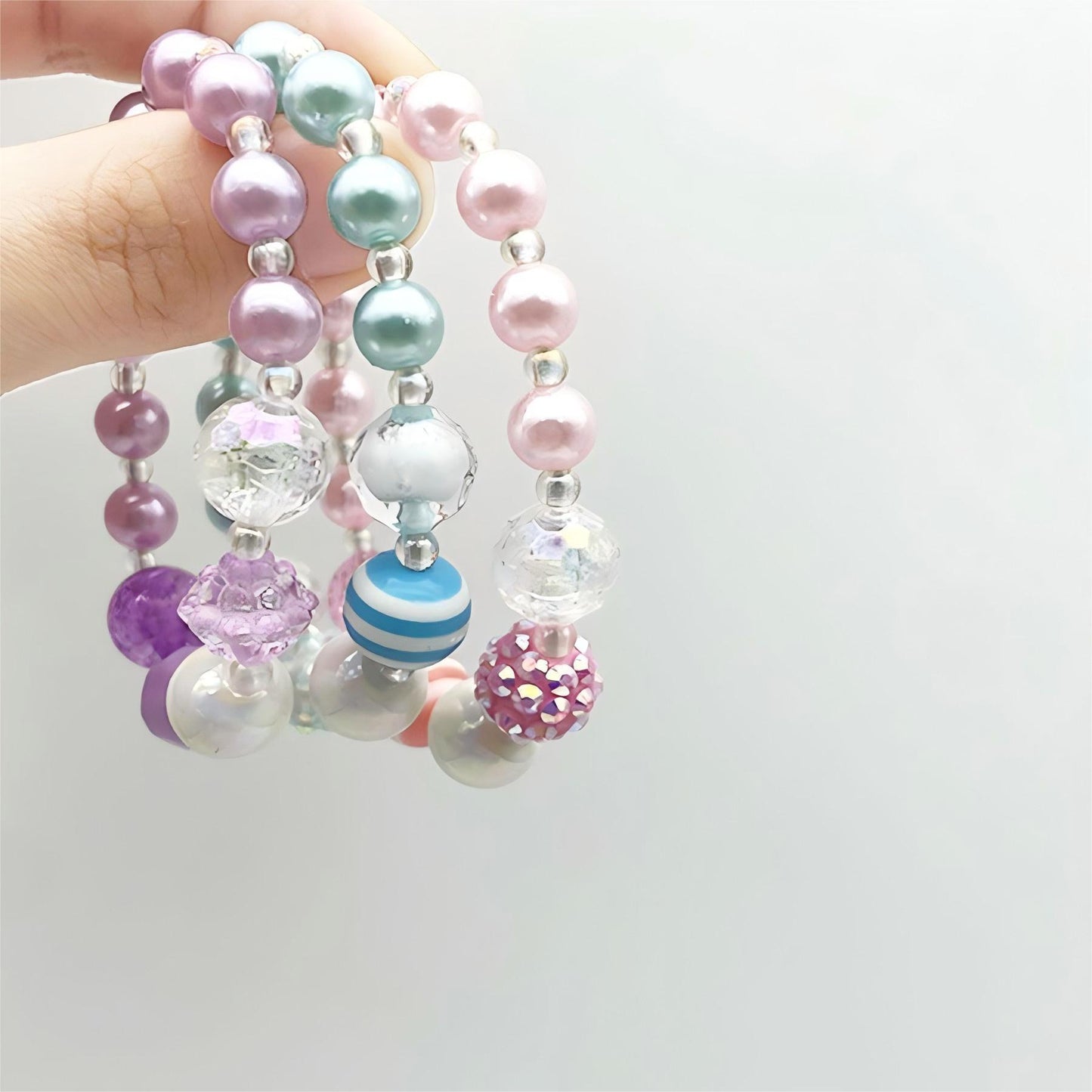 Children's Pearl Acrylic Princess Small Jewelry Bracelets