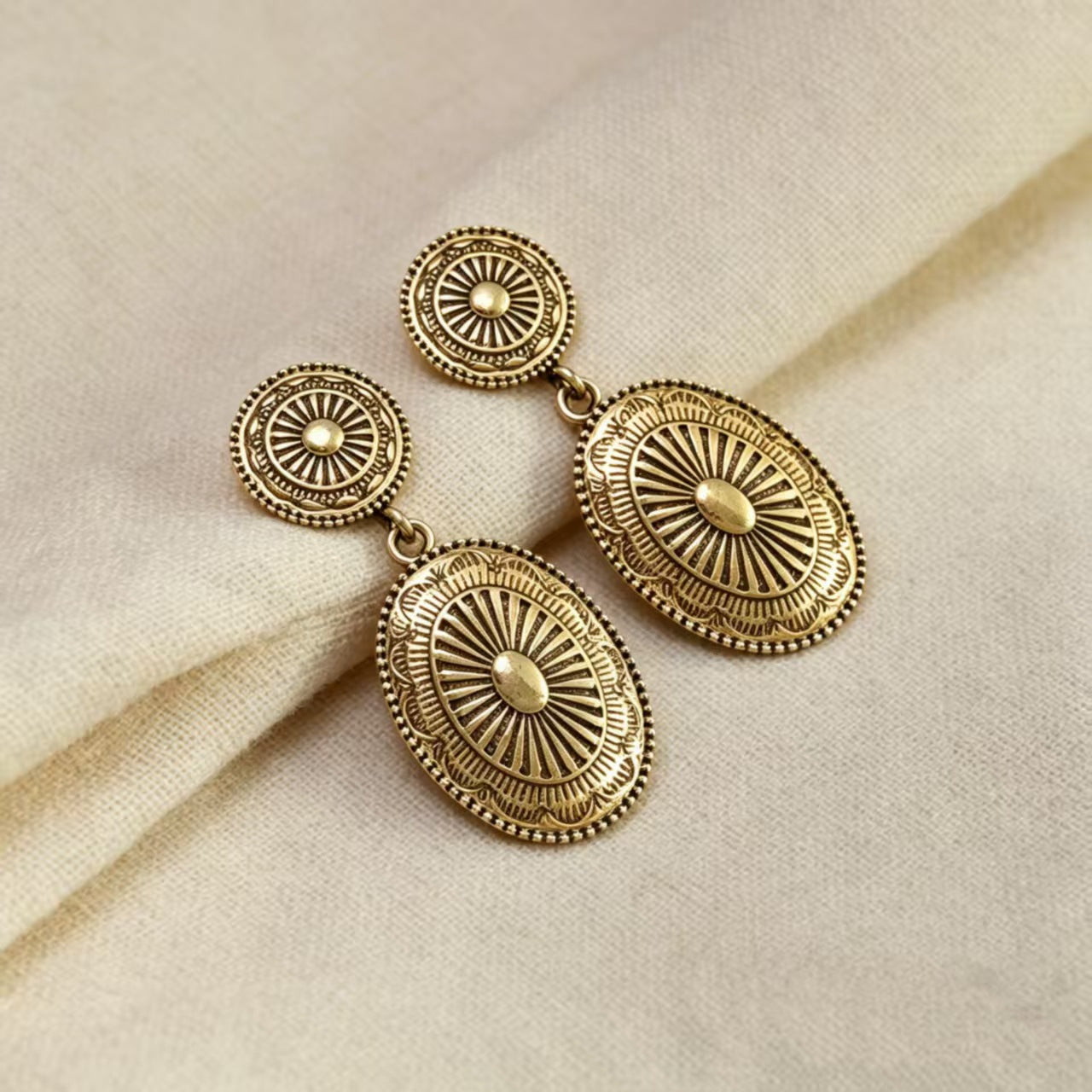 Bohemian Vintage Totem Distressed High Sense Earrings