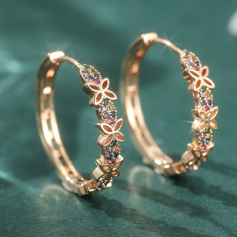 Morning Moon Niche Bow Eardrops Ear Earrings