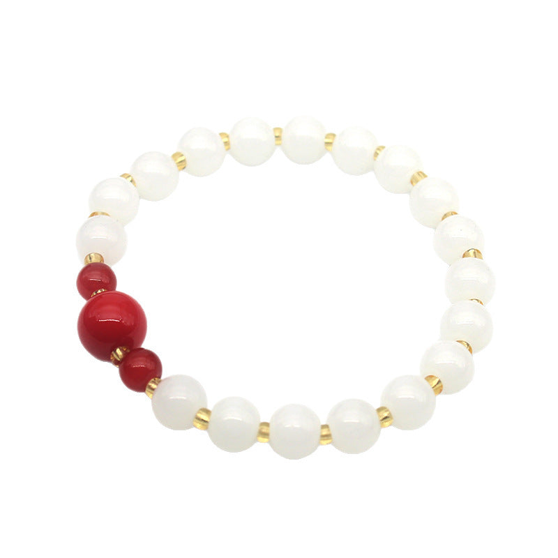 Imitation Jade Deep Love Han Bai Simple Elegant Sweet Live Bracelets