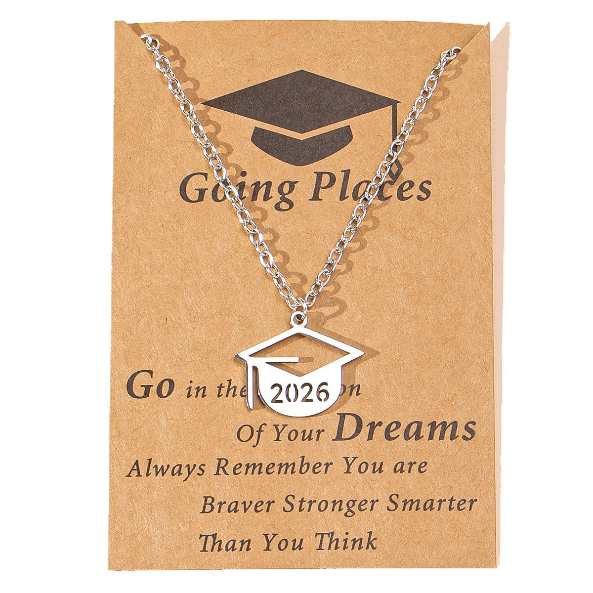 Graduation Stainless Steel Doctorial Hat Memorial Necklaces