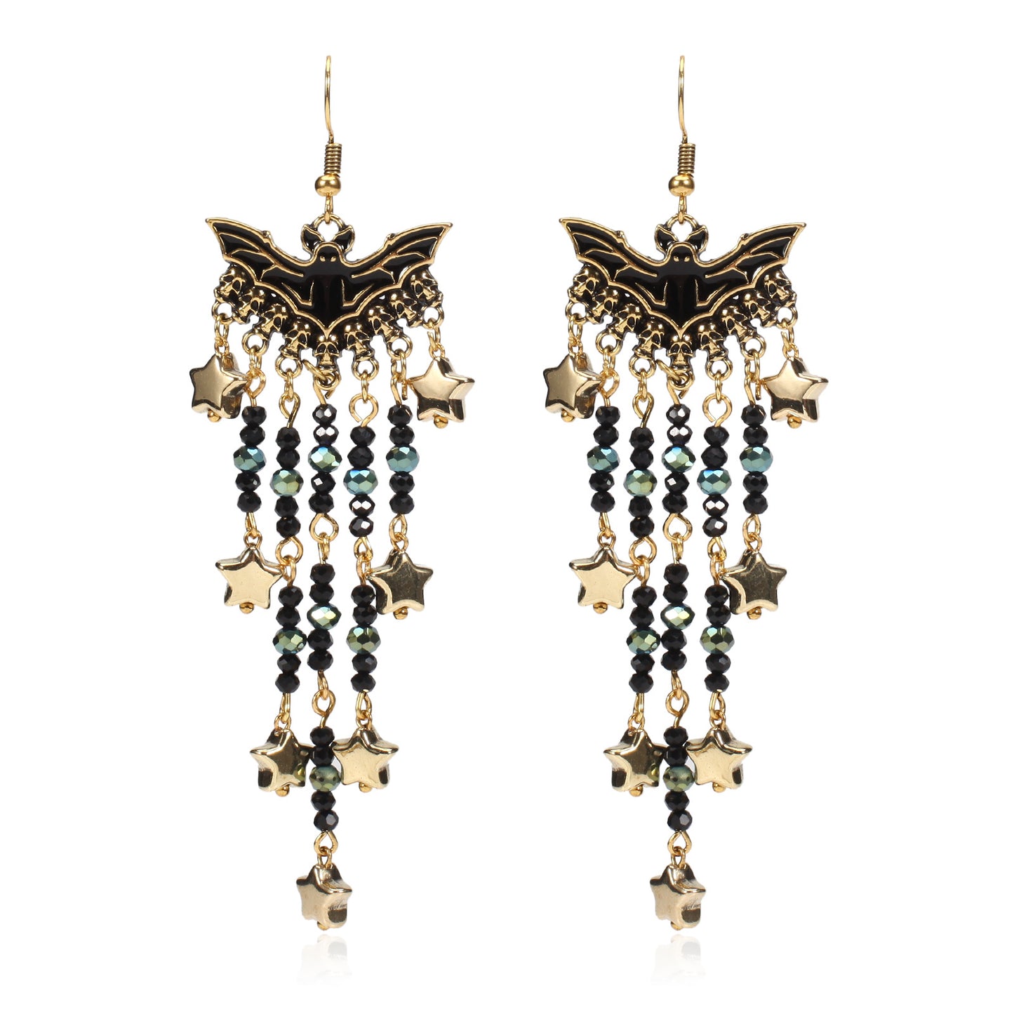 Hat Ghost Skull Bat Spider Web Earrings