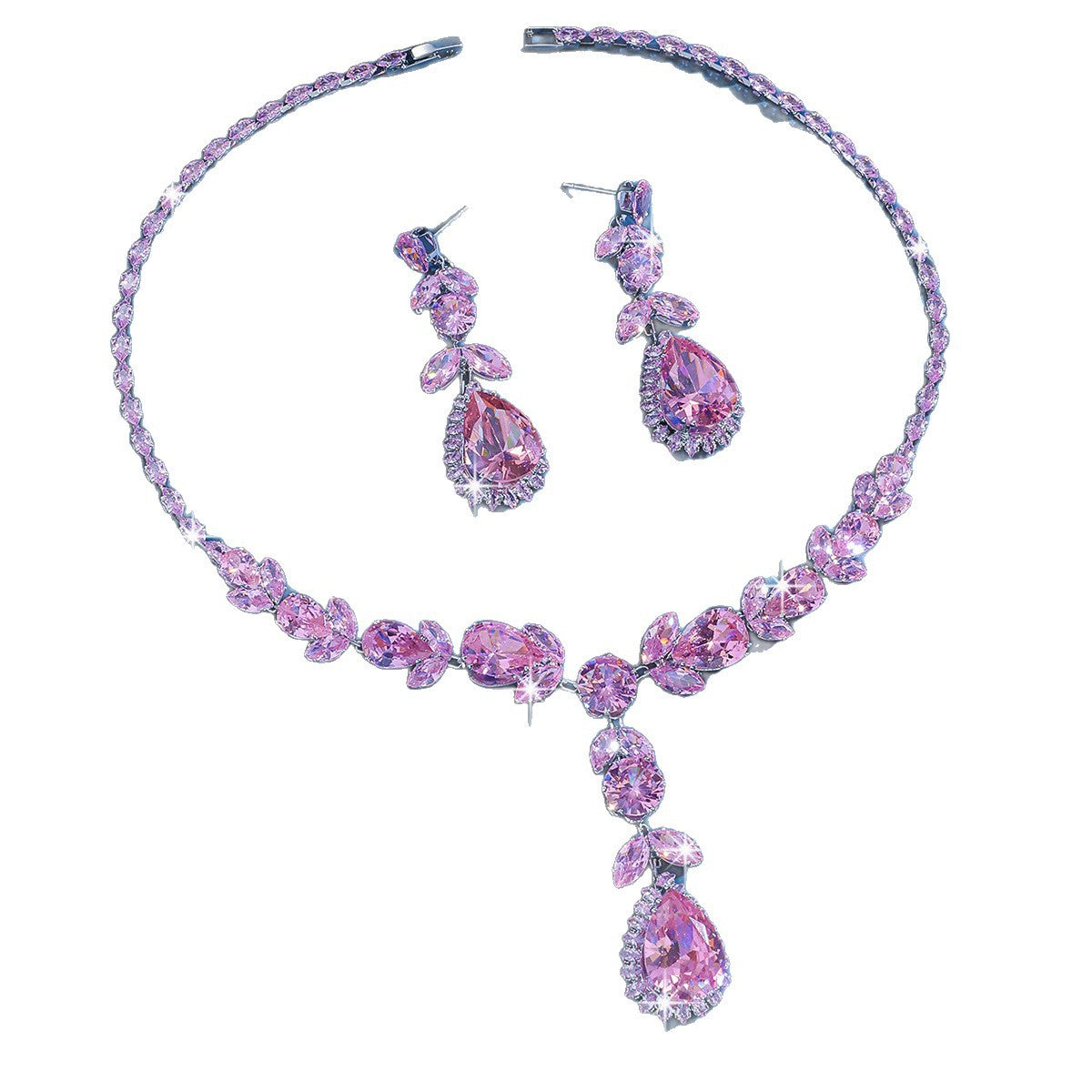 Luxury Light Elegant Zircon Bridal Classic Necklaces