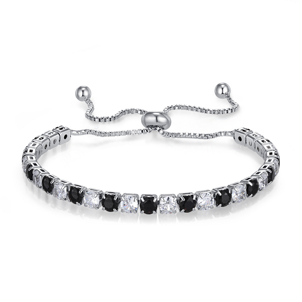 Zircon Mixed Color Full Diamond White Bracelets