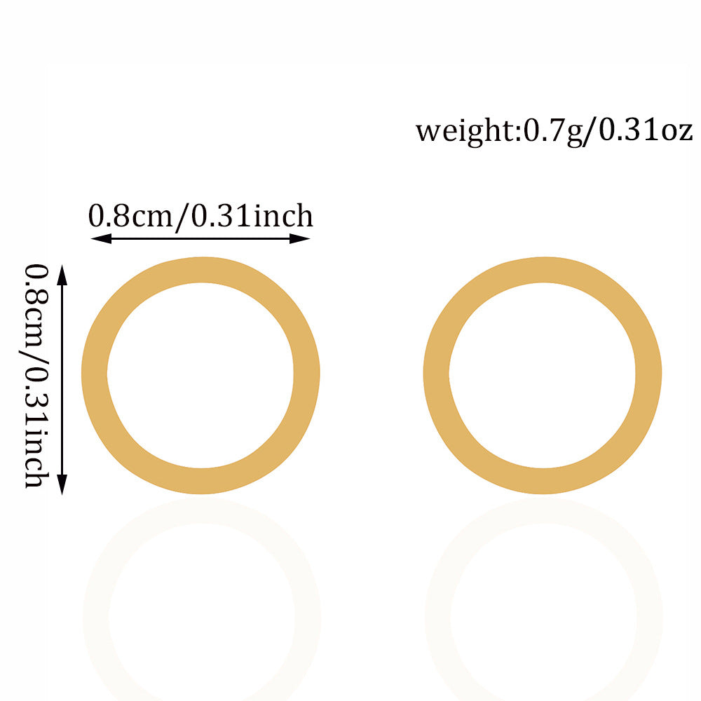 Women's & Men's Stainless Steel Universal Circle Ear Stud Earrings