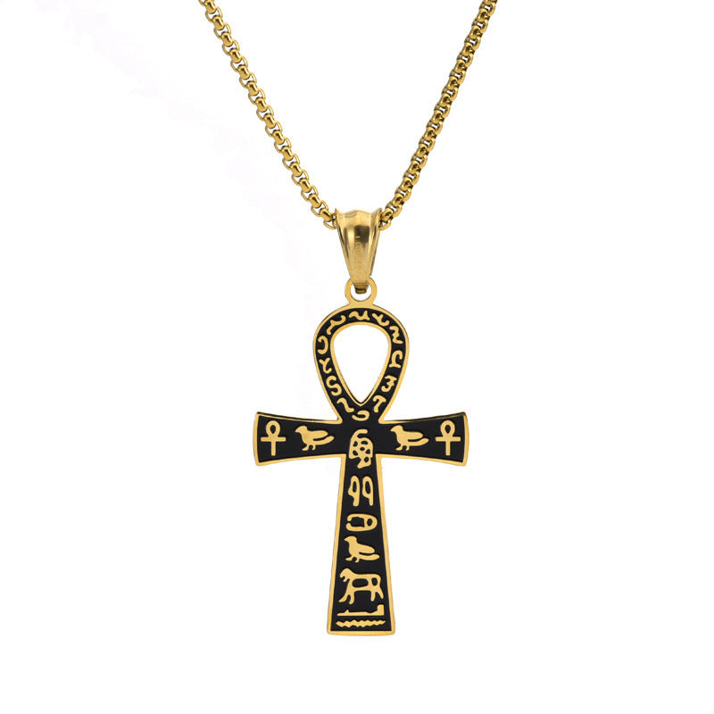 Women's & Men's Cross Ancient Egypt Implied Hip Hop Necklaces