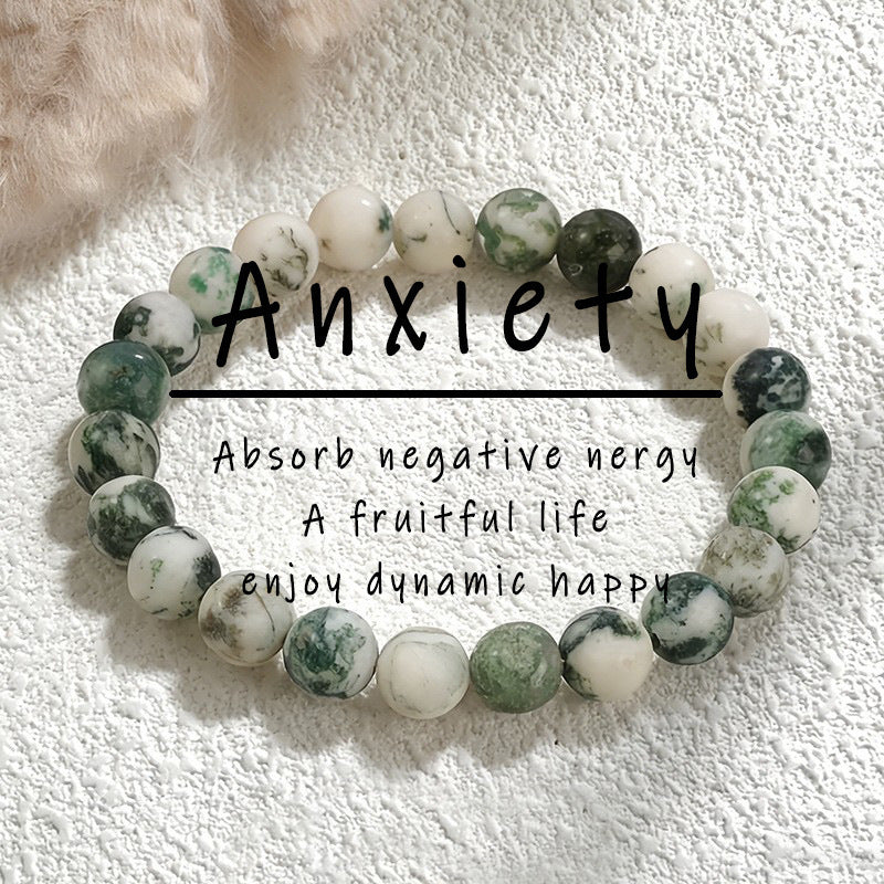 Natural Tree Pattern Stone Handmade Beaded Bracelets