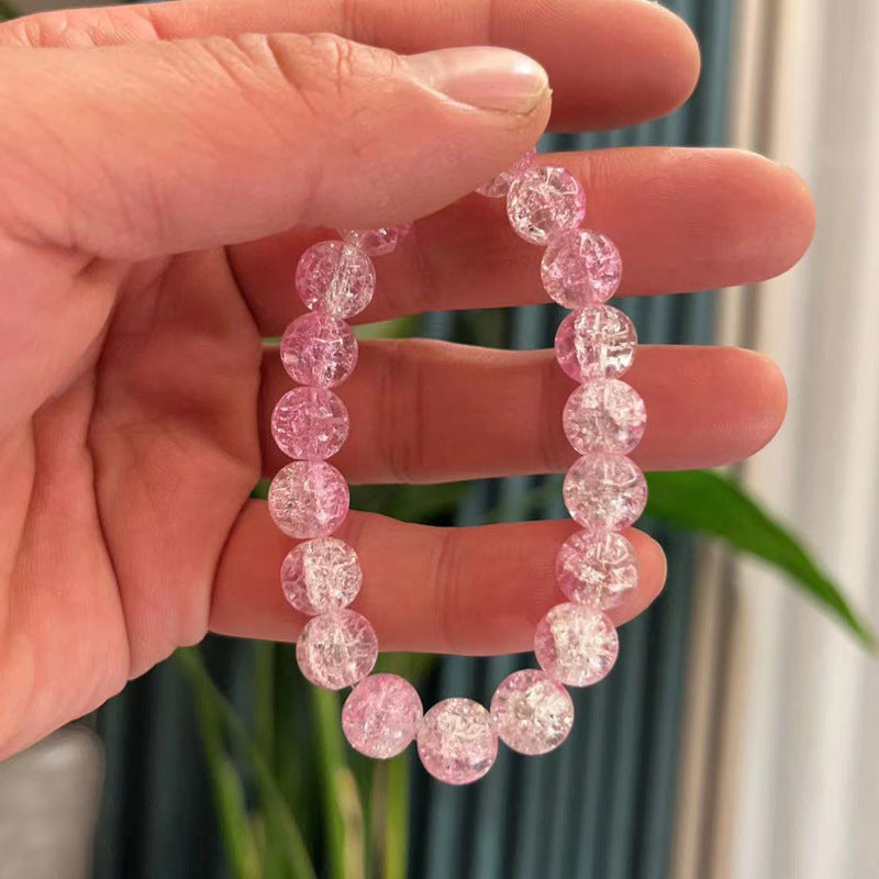 Glass Chipping Beads Gradient Color Micro Bead Bracelet
