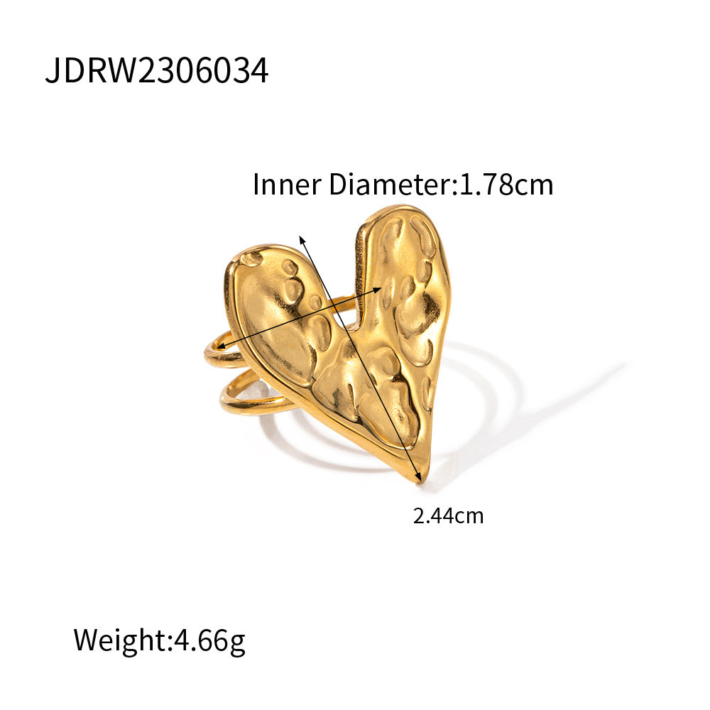 High-grade Simple Gold Steel Series Stainless Rings