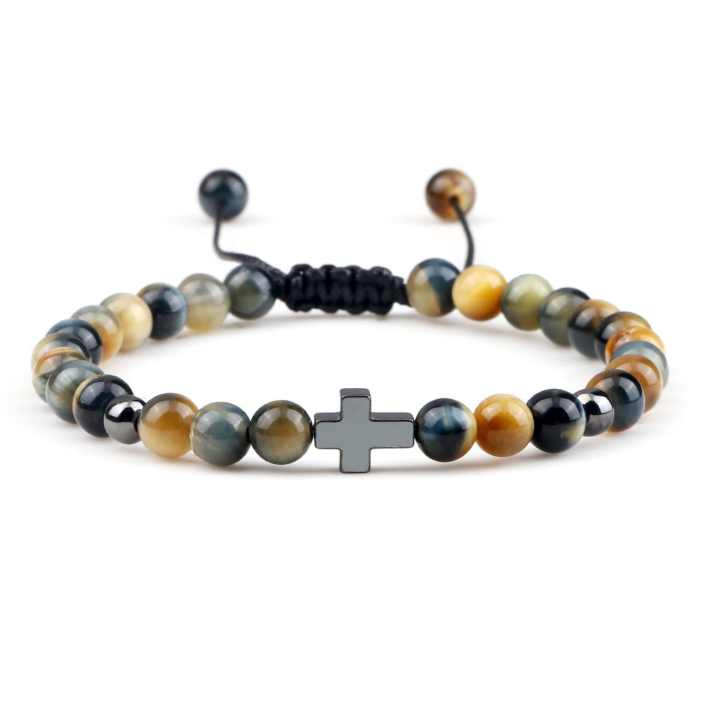 Popular Comfortable Cross Woven Beads Pull Bracelet