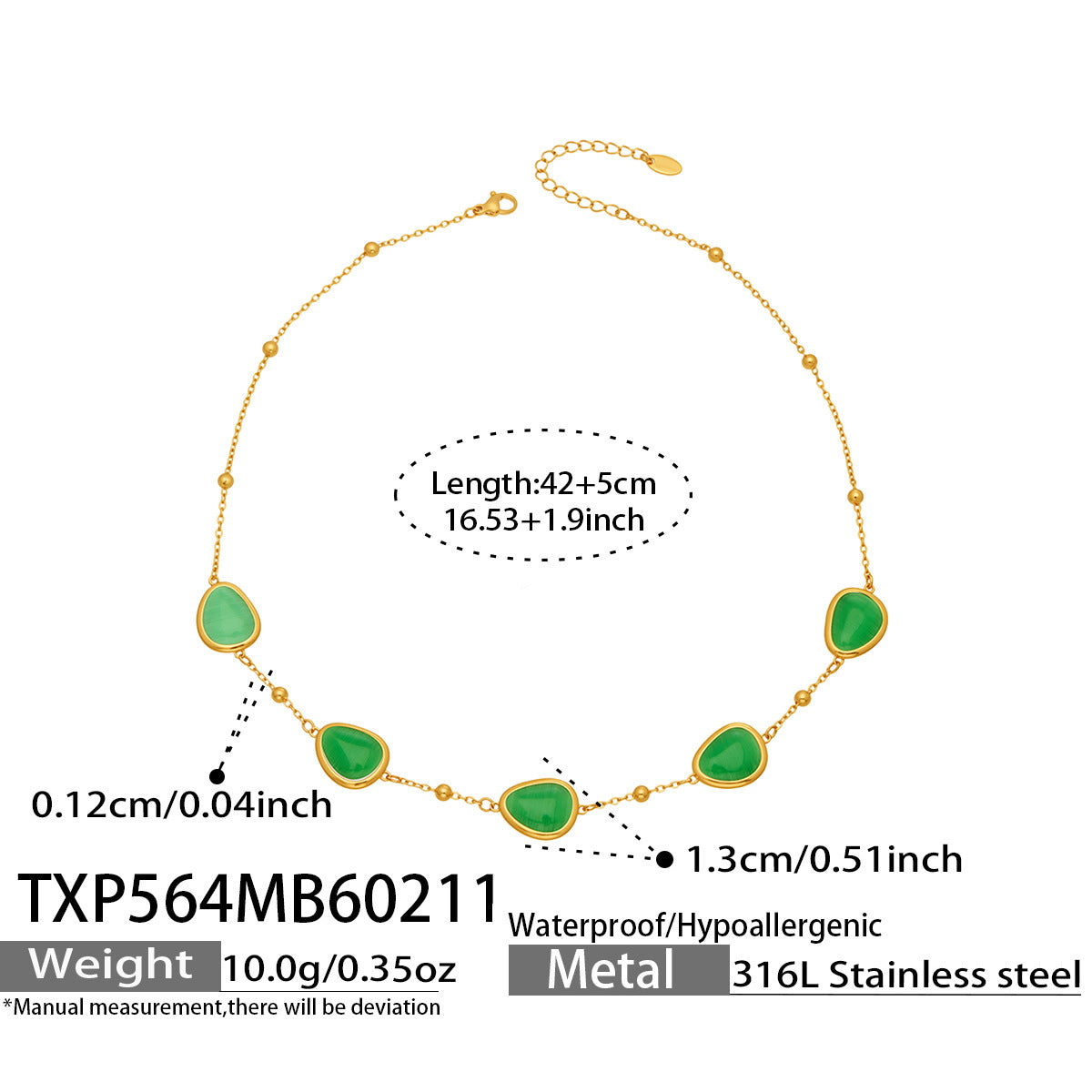 Li Affordable Luxury Style Cut Water Drop-shaped Opal Female Stainless Necklaces