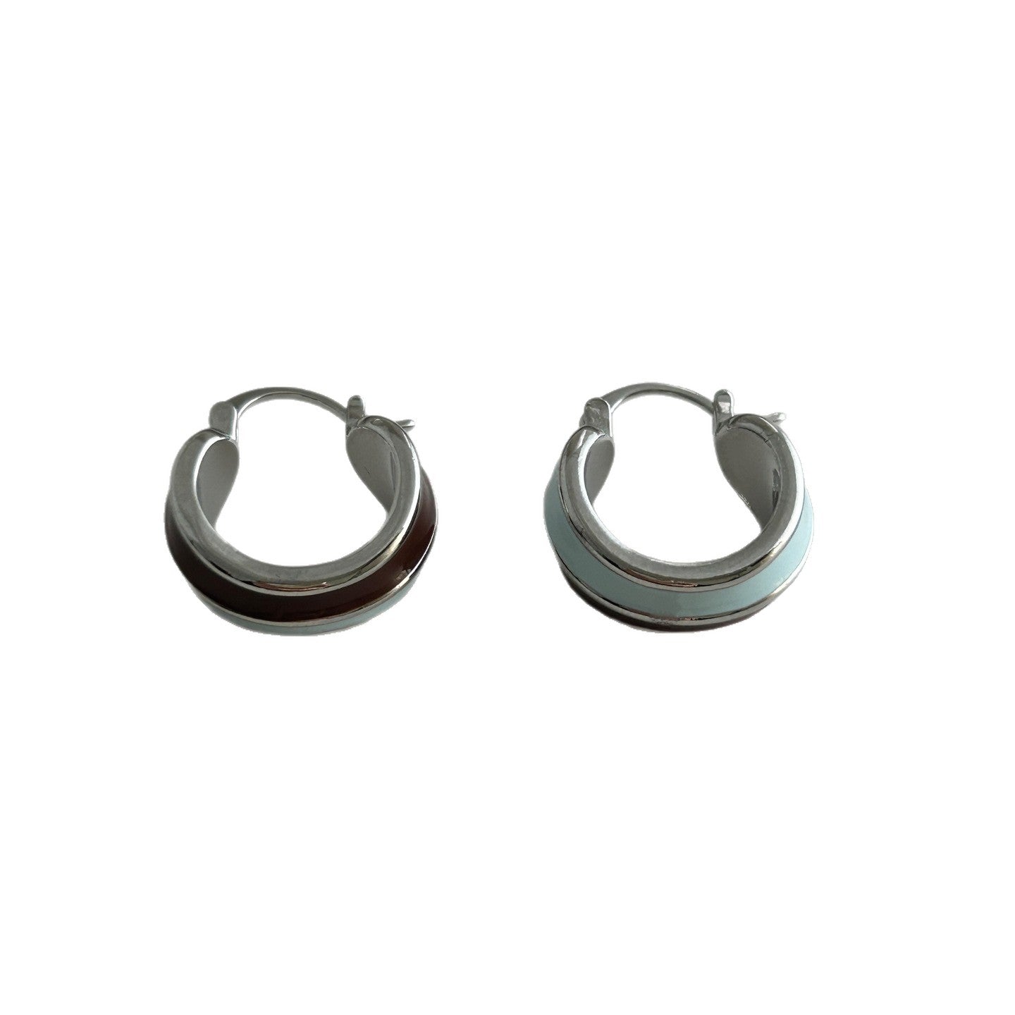 Fashion Cool Contrast Color Drip Glazed Stud Earrings