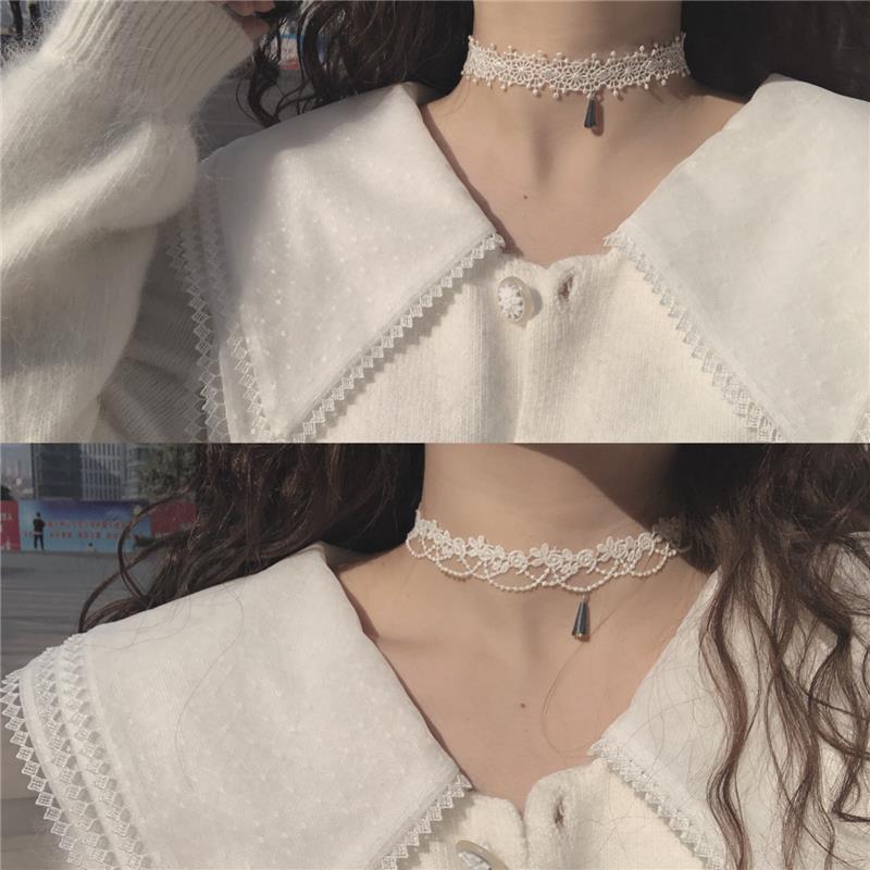 Fairy White Lace Temperament Soft Sweet Clavicle Chain Collar
