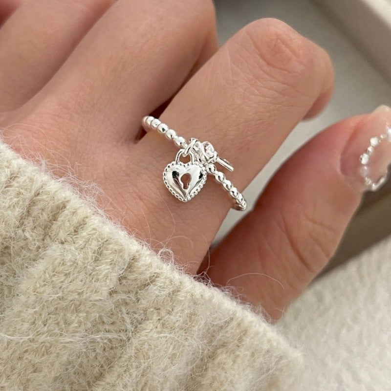 Women's Sweet Key Love Simple Fashion Design Sense Rings