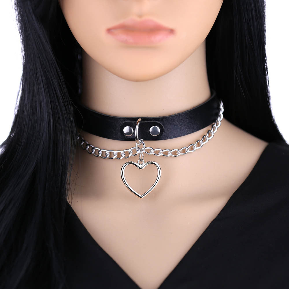 Heart-shaped Clavicle Classic Peach Heart Neck Band Collar