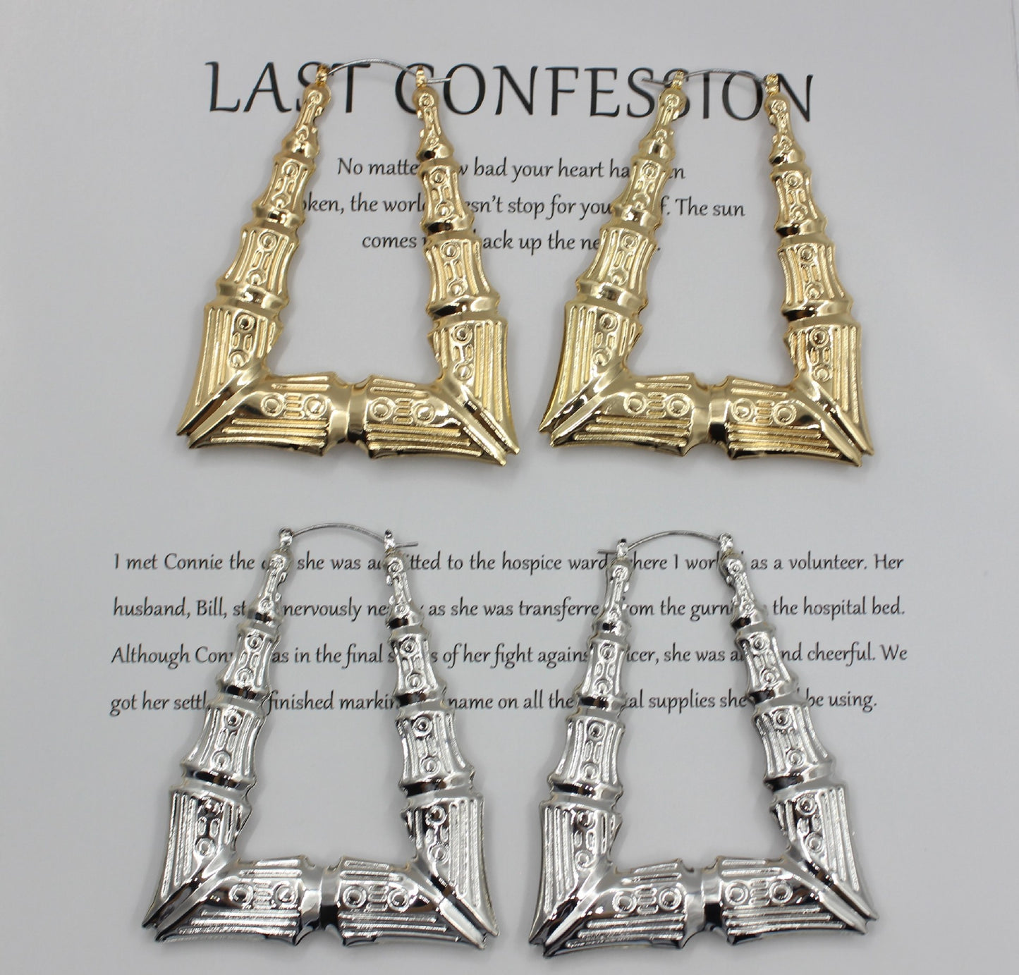 Bamboo Ear Geometric Creative Fashion Punk Earrings