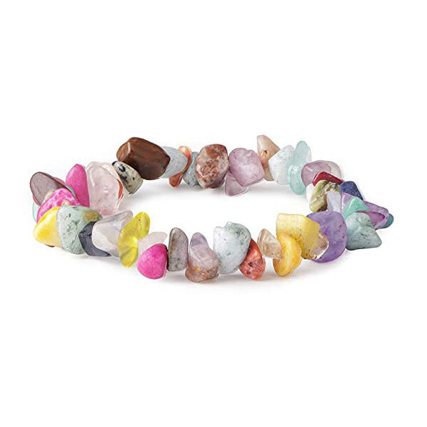 Women's Ornament Colorful Natural Crystal Gravel Irregular Bracelets