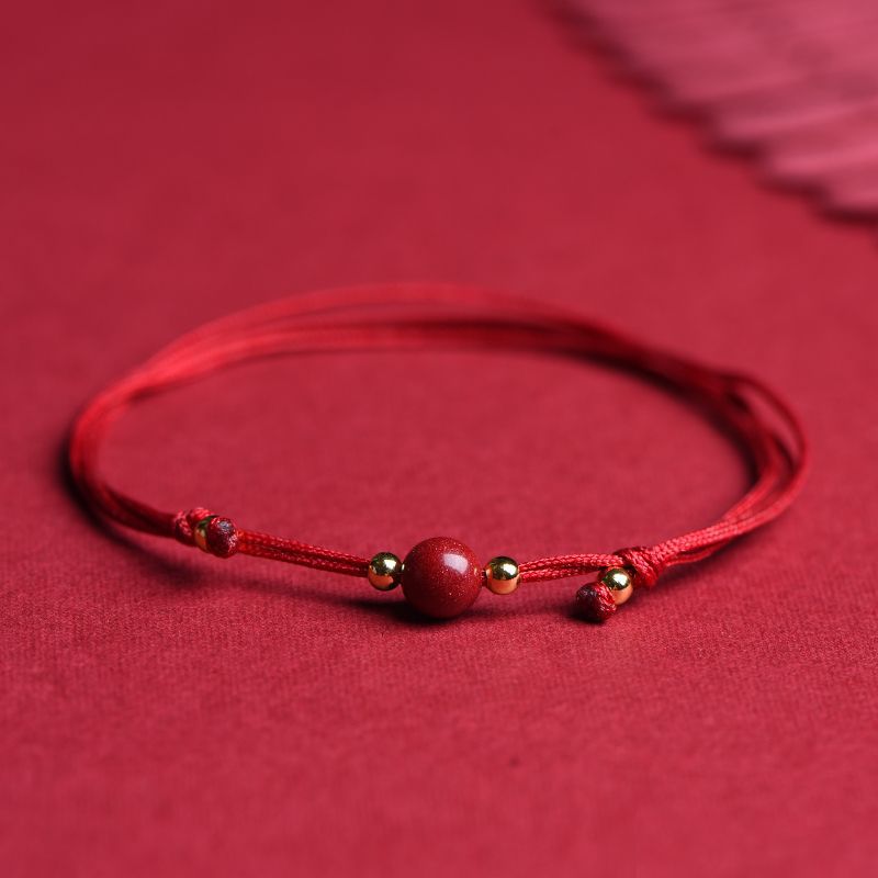 Ore Cinnabar Female Birth Buddha Lucky Bracelets