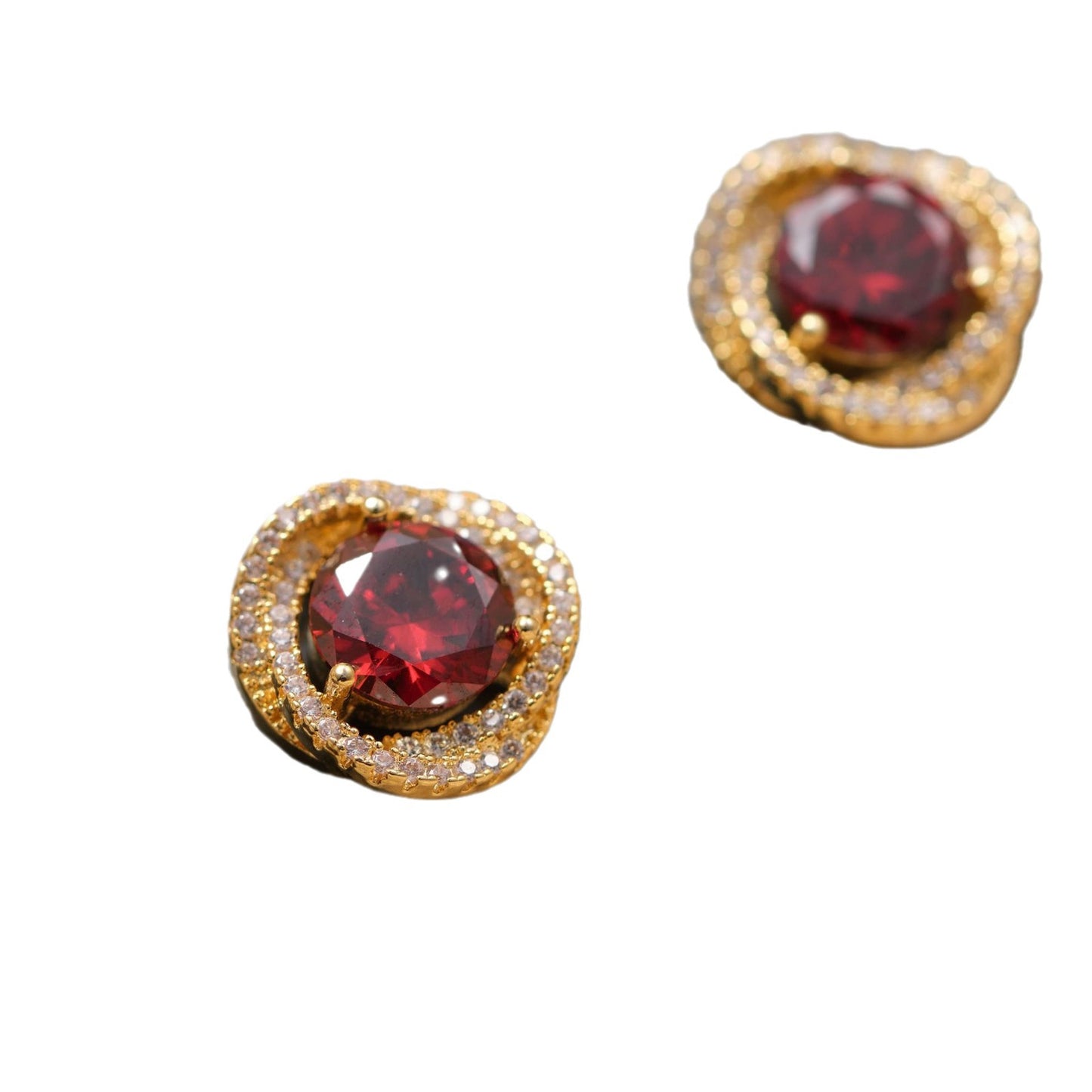 Shining Banquet High Sense Show White Wine Earrings