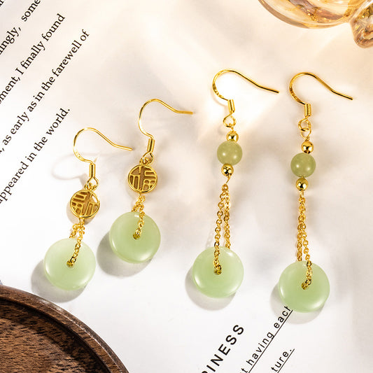 Style National Dynasty Ping An Xi Le High Imitation Ear Hook